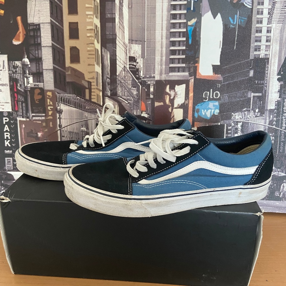 size 10 blue vans old skool